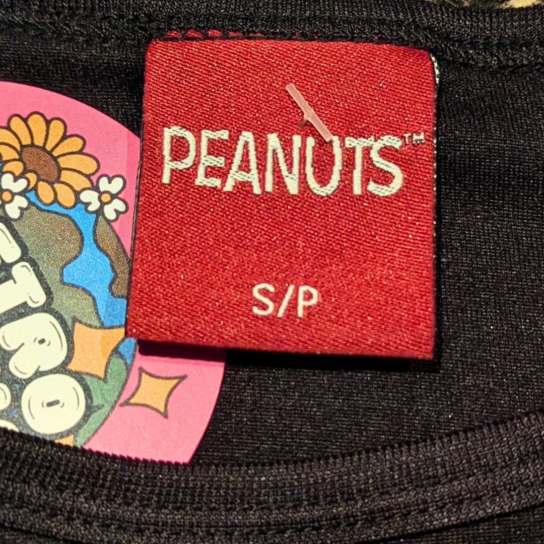 Peanuts, Snoopy Black Long Sleeves Shirt Size S