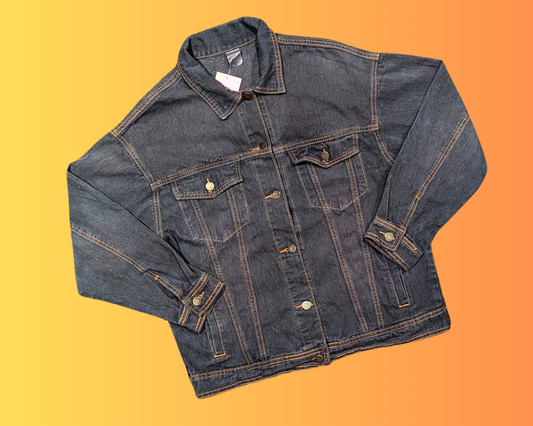 Veste en jean The Looney Tunes faite à la main et recyclée, taille M