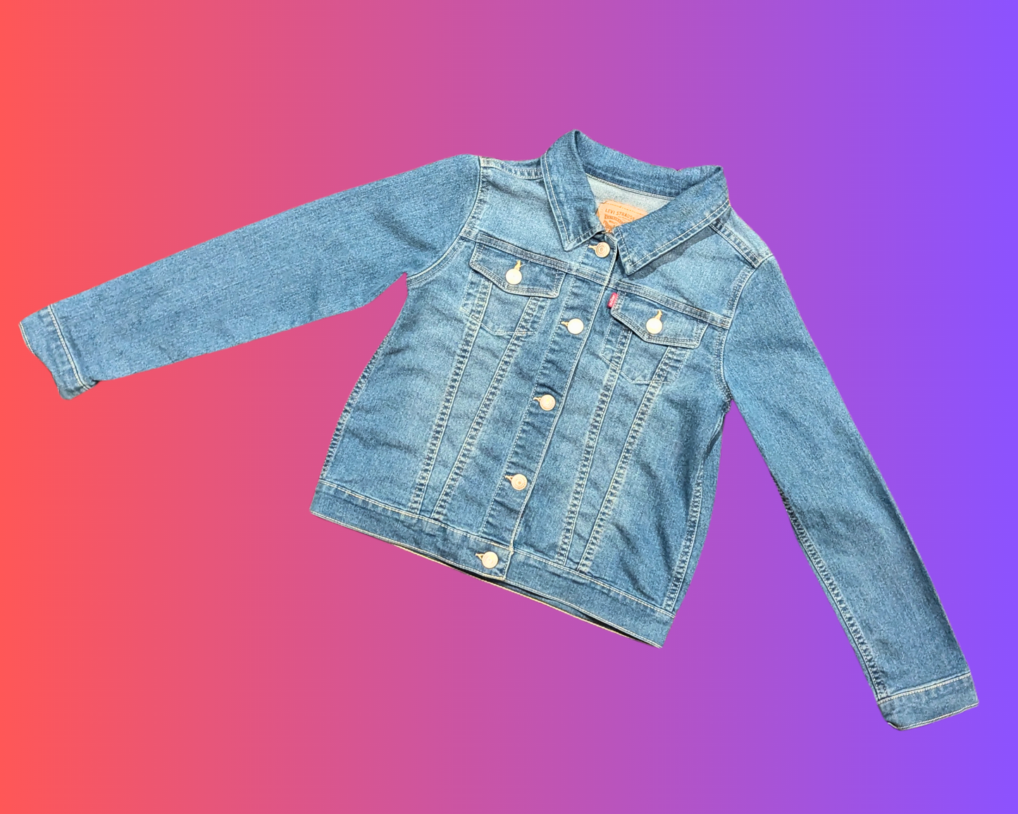 Handmade, Upcycled Betty Boop Levi's Denim Jacket Size S