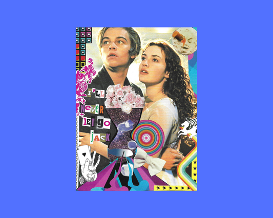 Print of Handmade Collage of Titanic