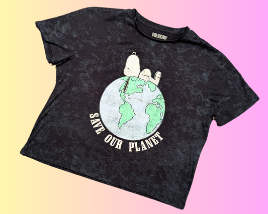 T-shirt Y2K « Peanuts Save Our Planet » taille XL