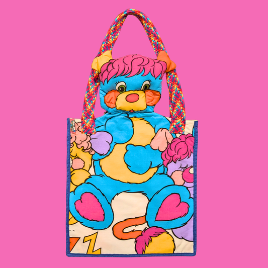 Handmade, Upcycled Popples Pillow Case Tote Bag