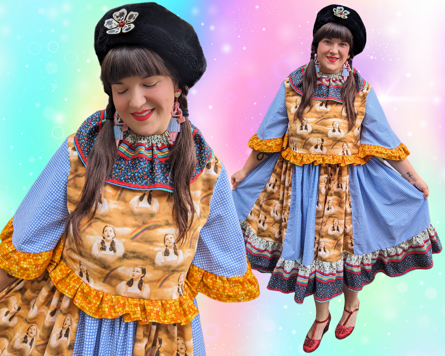 Handmade, Upcycled The Wizard of Oz Dress L-XL