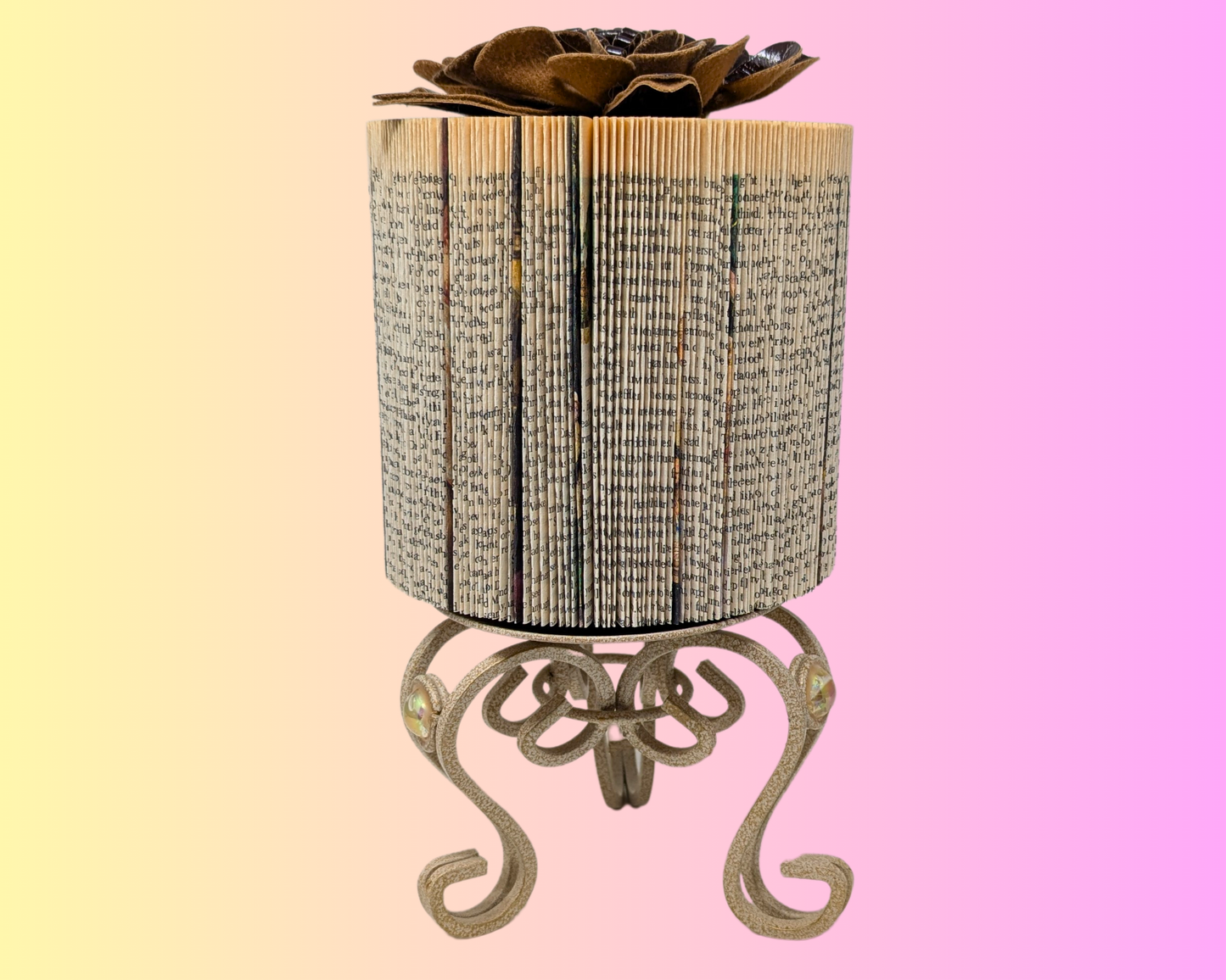 Handmade and Upcycled Book Folding Art Sculpture