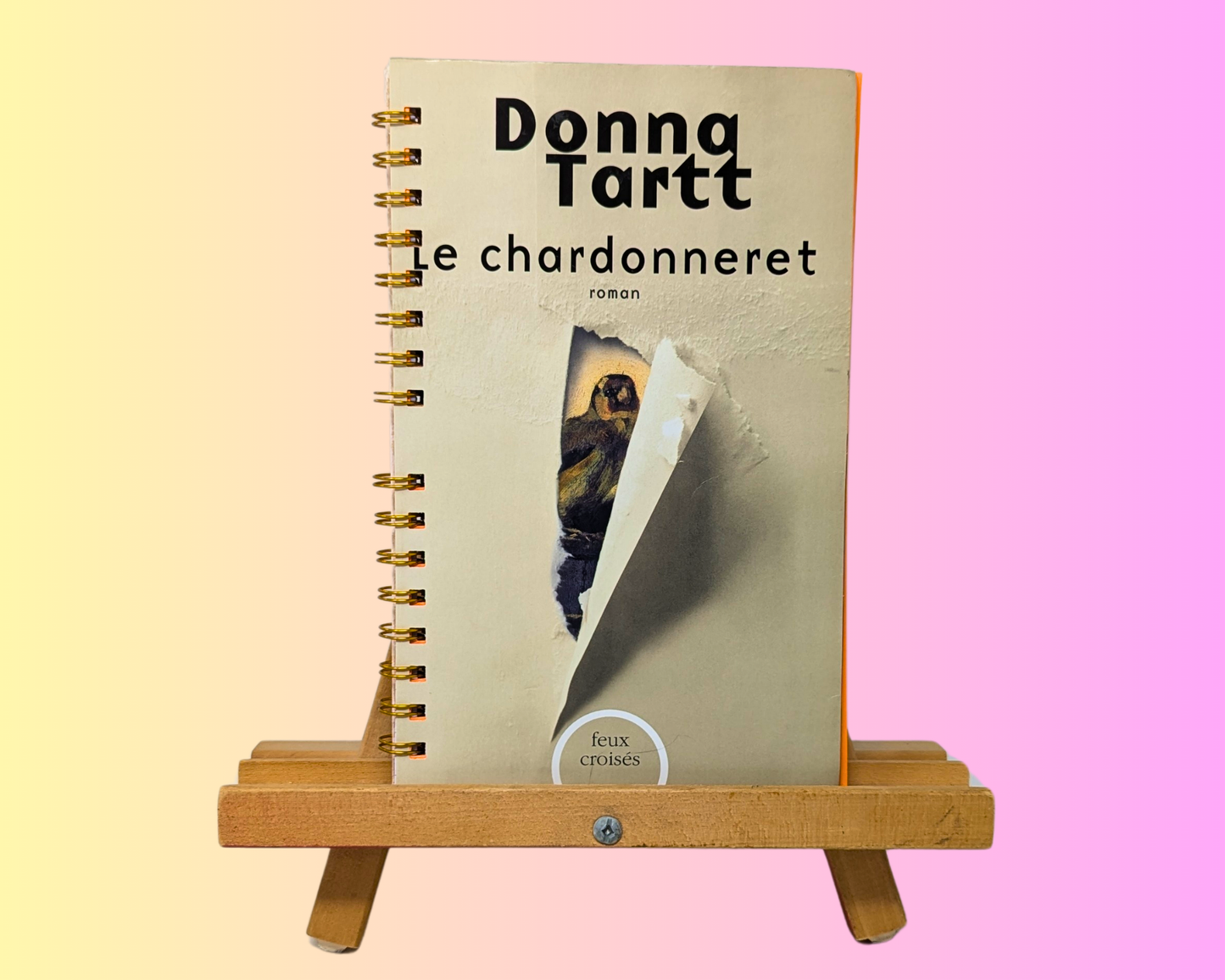 Handmade and Upcycled Le Chardonneret Novel by Donna Tartt Notebook
