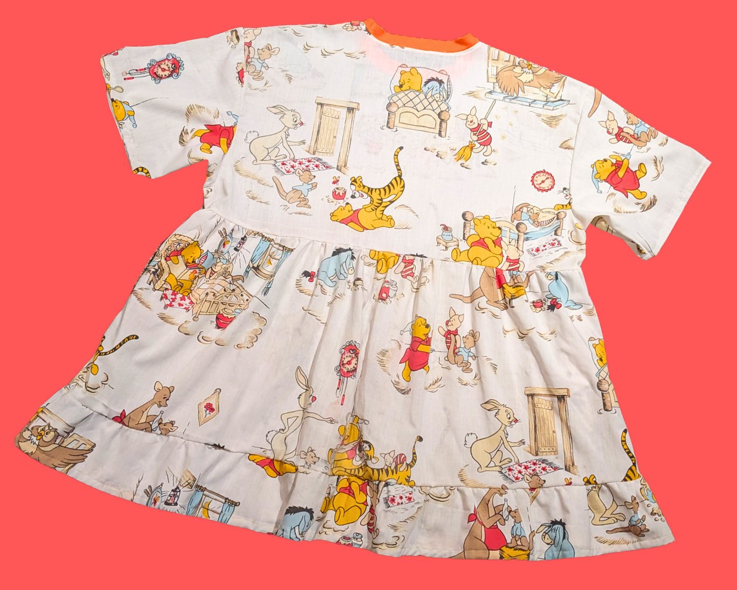 Robe t-shirt Winnie l'ourson faite à la main et recyclée, taille 2XL