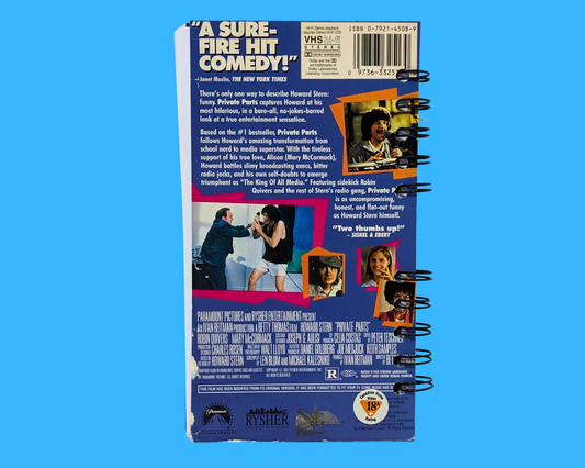 Private Parts VHS Movie Notebook
