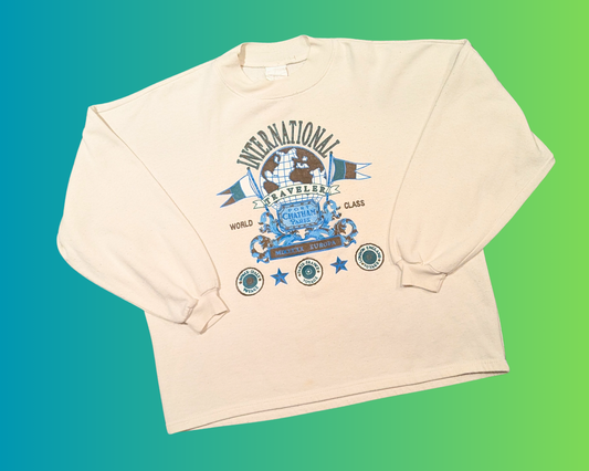 Vintage 1990's International Traveler World Class Crewneck Size M