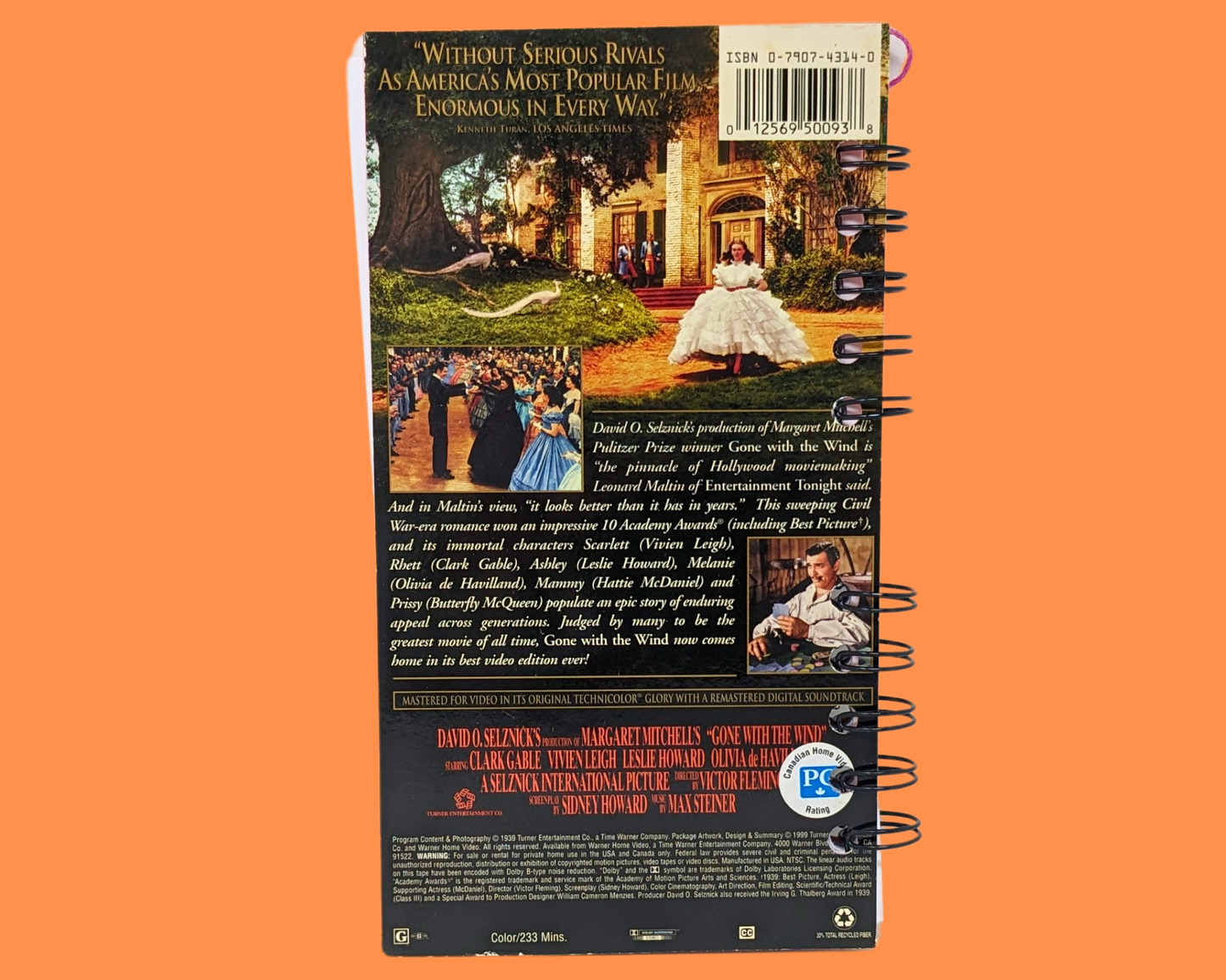 Carnet de notes VHS du film Autant en emporte le vent