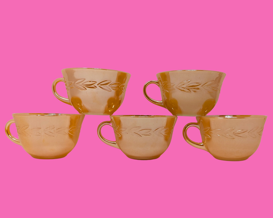 Tasses Fire King vintage des années 1960, lot de 5