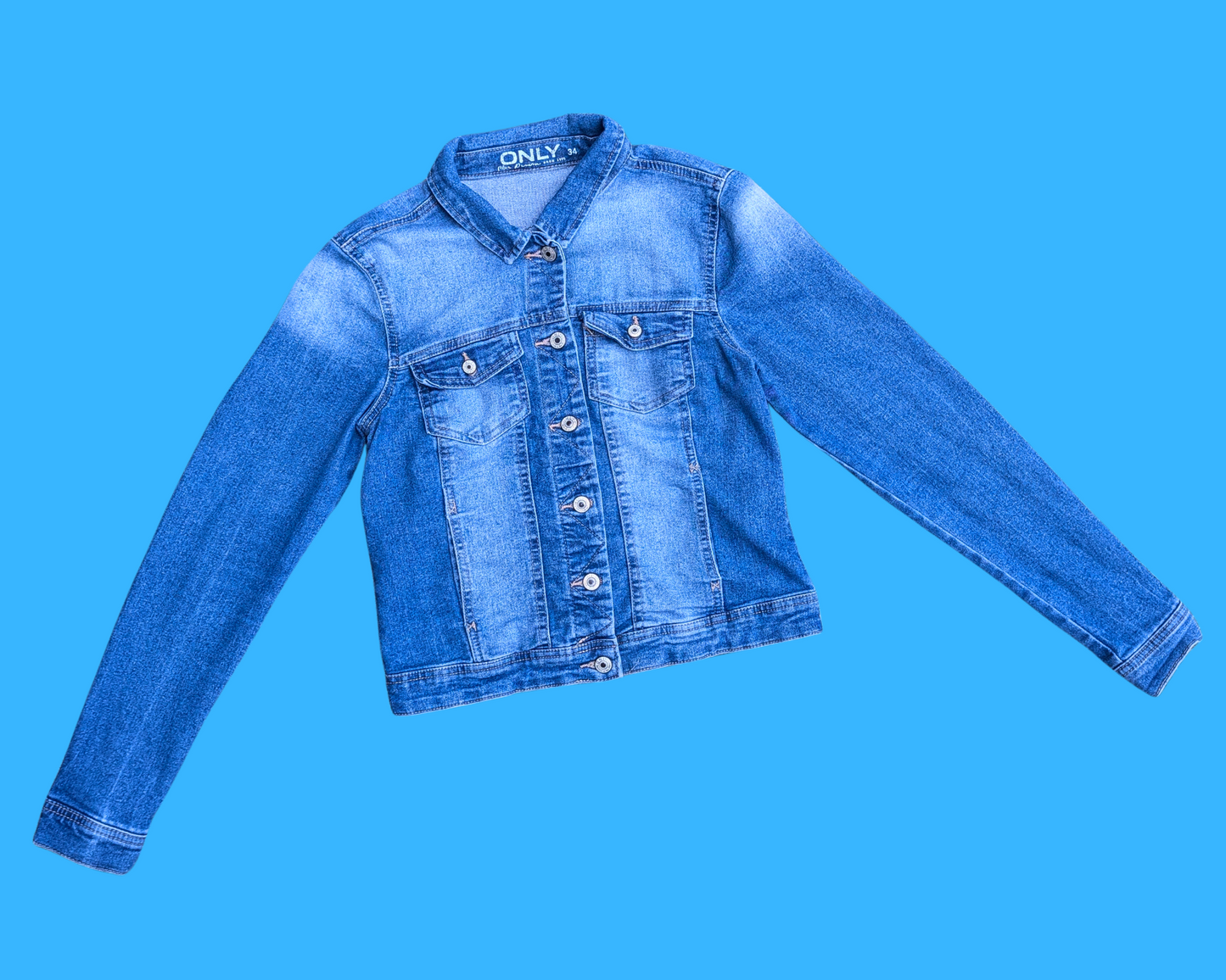 Handmade, Upcycled The Simpsons Denim Jacket Size S