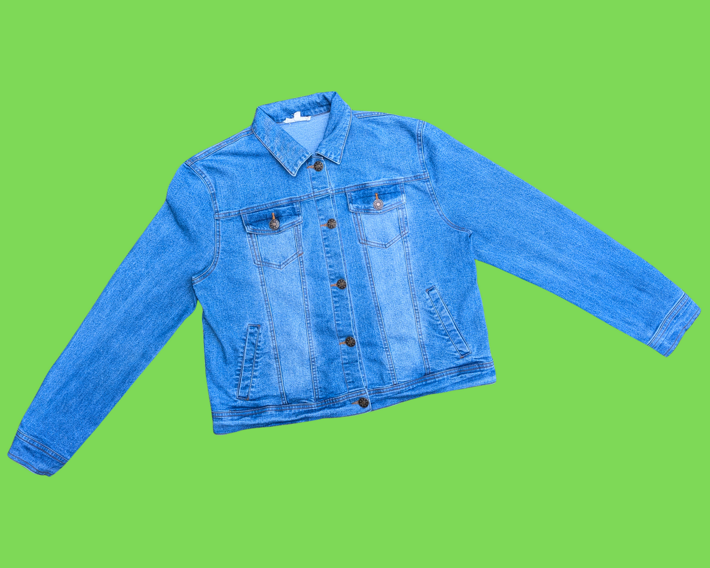 Handmade, Upcycled Friends Denim Jacket Size L