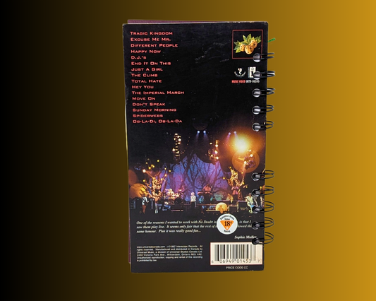 Carnet de film VHS « No Doubt, Live in the Tragic Kingdom »