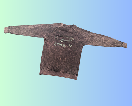Y2K Brown Tie-Dye Zeppelin Crewneck Size L