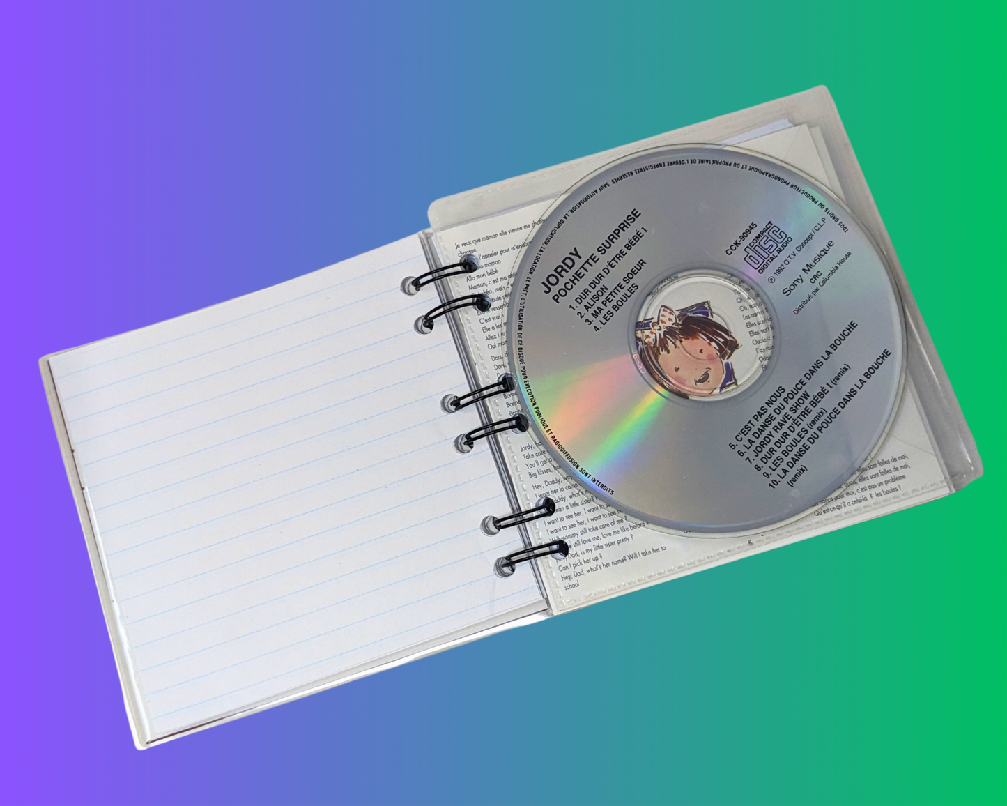 Jordy, Pochette Surprise CD Notebook
