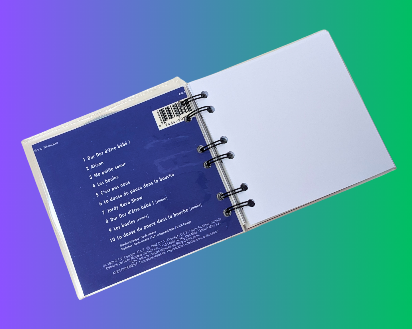 Jordy, Pochette Surprise CD Notebook