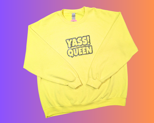 Neon Yellow YAS QUEEN Crewneck Size XL