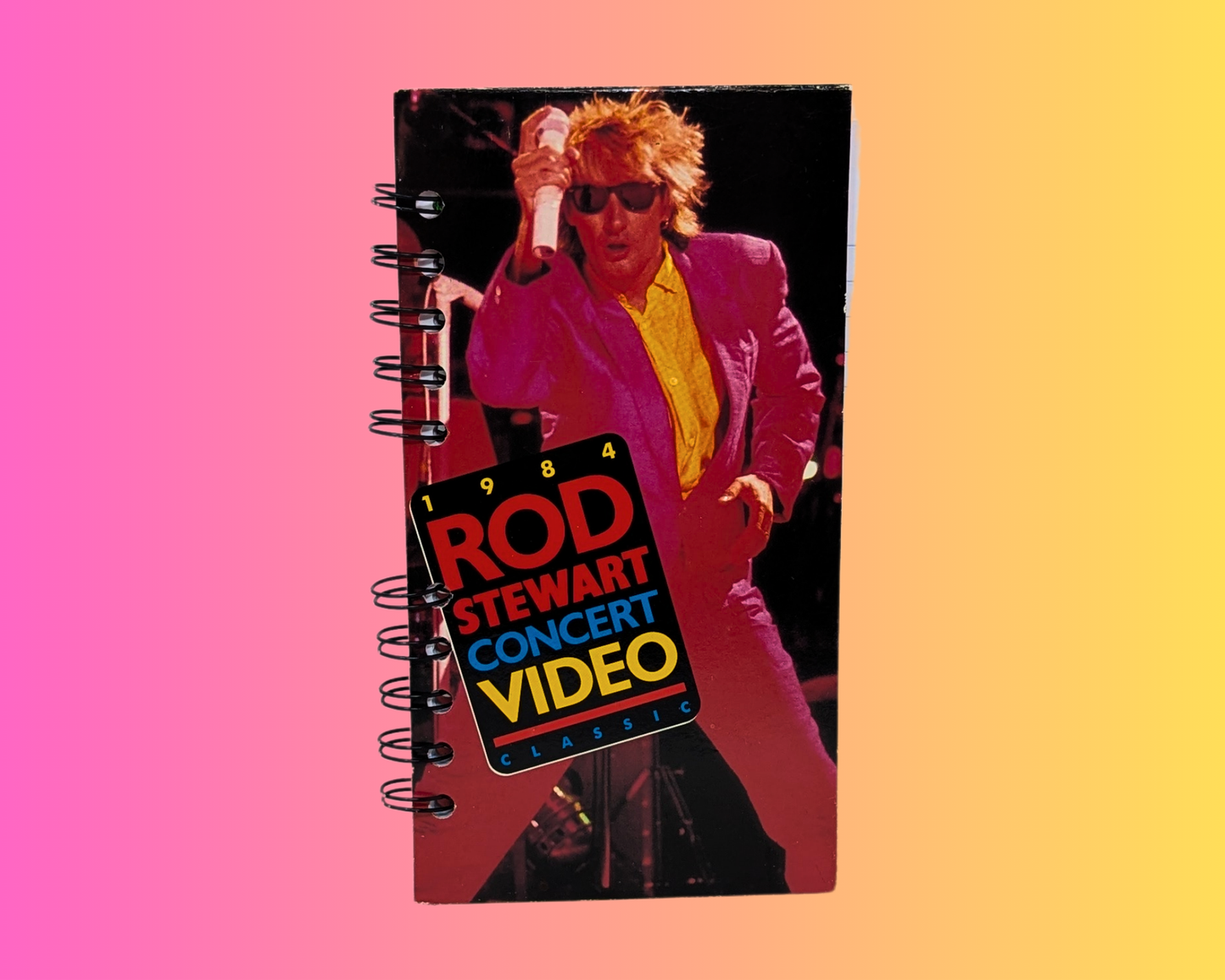 Carnet de notes de films VHS classiques du concert de Rod Stewart