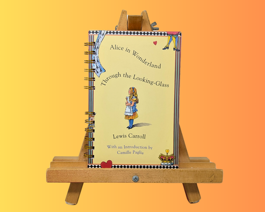 Carnet fait main et recyclé du roman Alice au pays des merveilles de Lewis Carroll