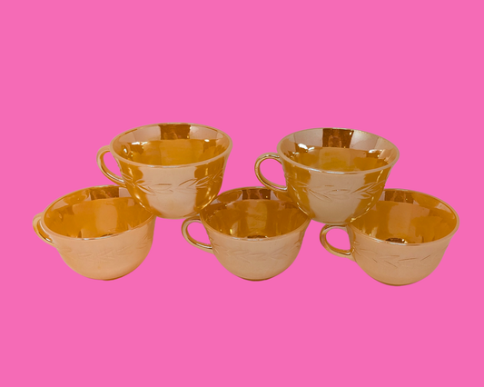 Tasses Fire King vintage des années 1960, lot de 5