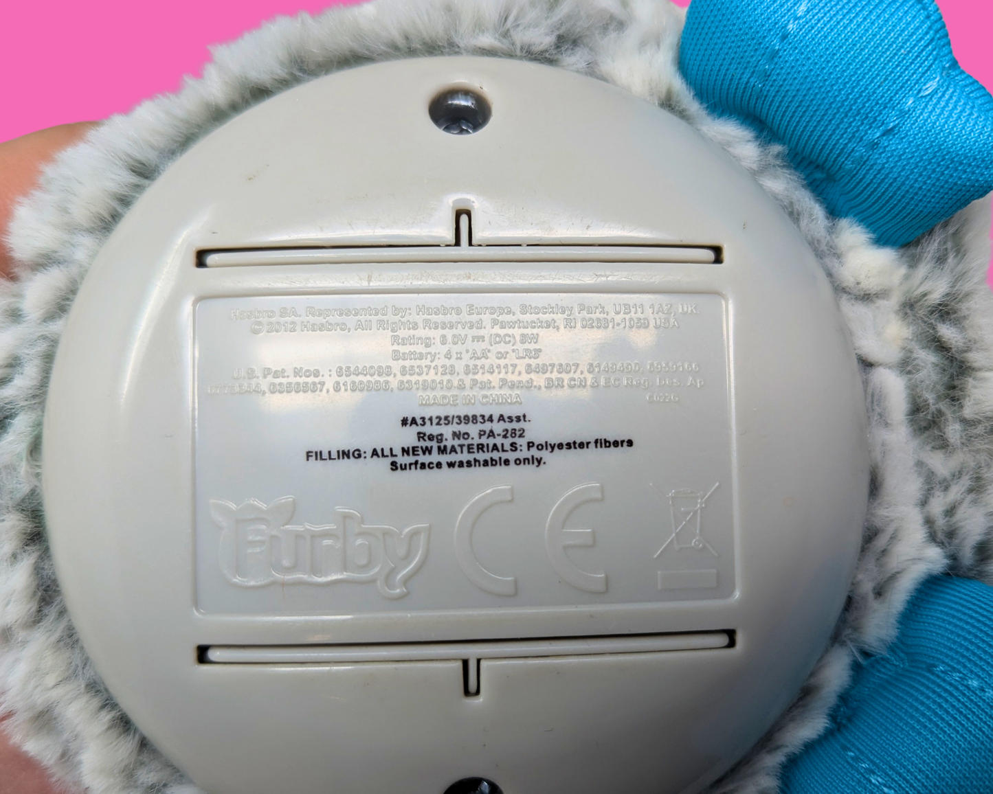 Y2K Gray Furby Toy, Functional