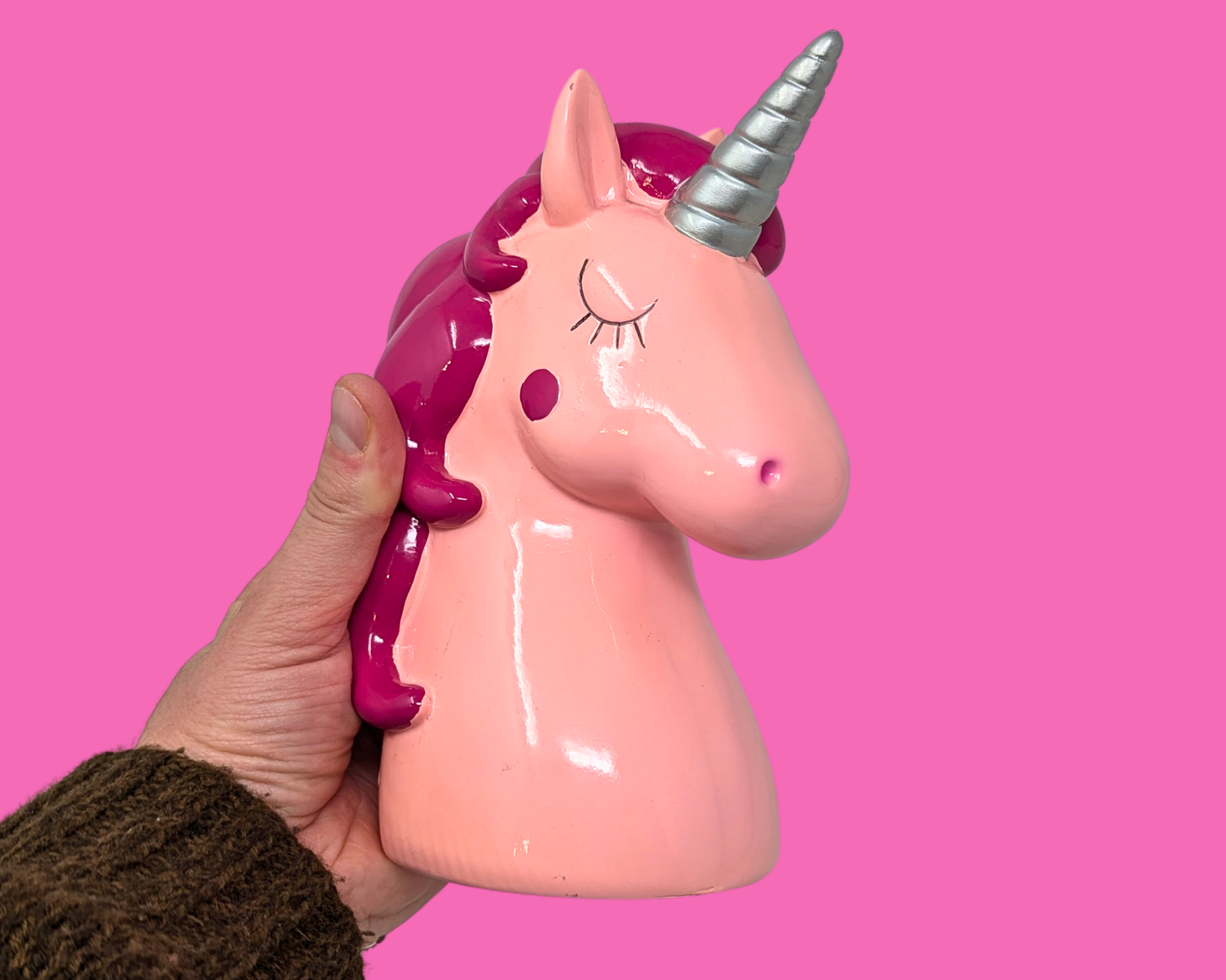 Tirelire licorne rose Y2K