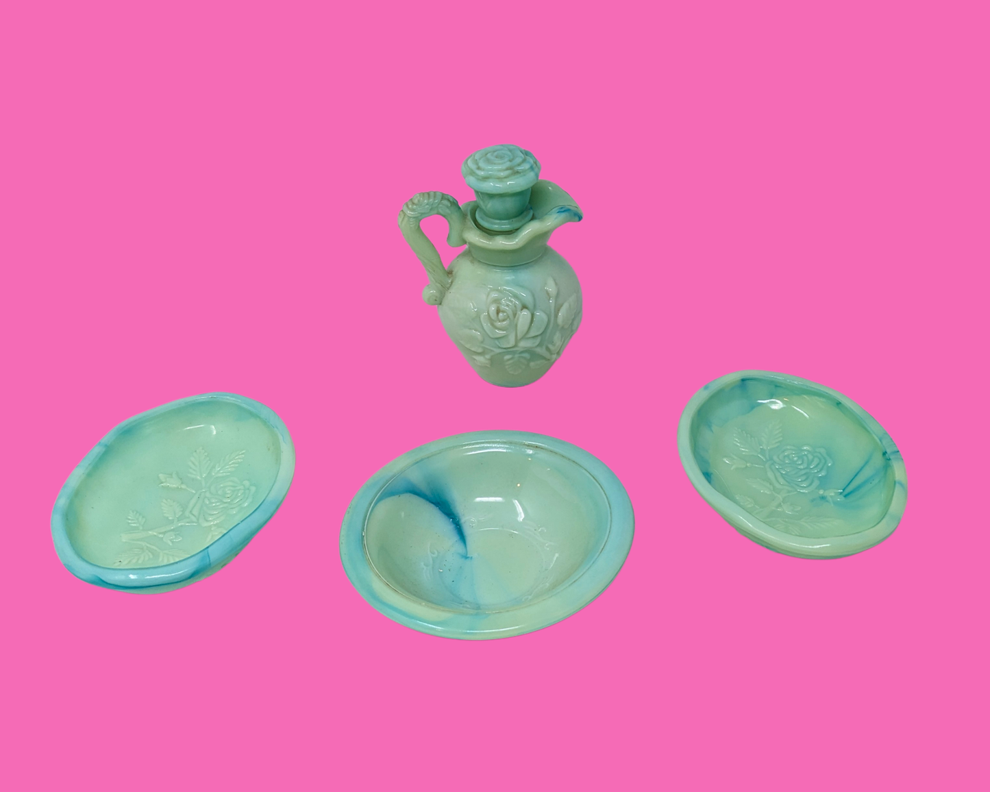 Ensemble de 3 accessoires de salle de bain vintage des années 1980 par Avon