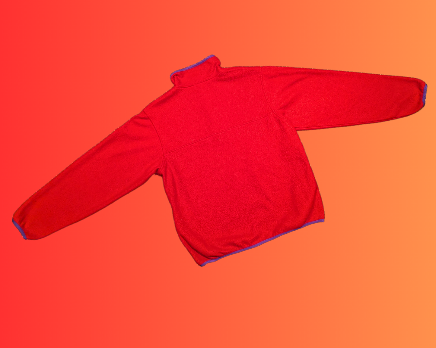 Vintage 1990's Bright Red Fuzzy and Warm Fleece Size L