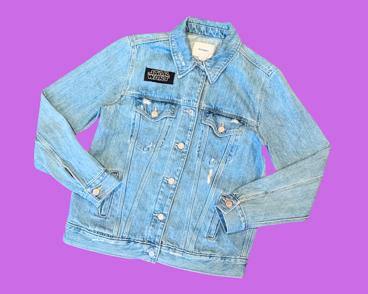 Veste en jean Star Wars Dark Vador faite main et recyclée, taille S