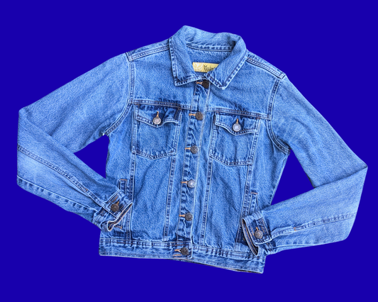 Veste en jean faite à la main et recyclée, personnages préférés de Walt Disney, taille M