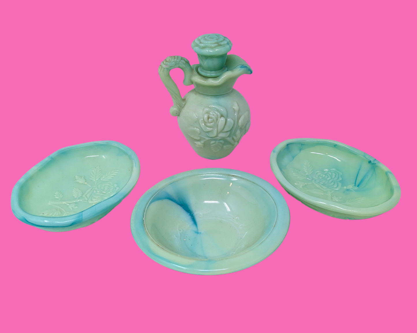 Ensemble de 3 accessoires de salle de bain vintage des années 1980 par Avon