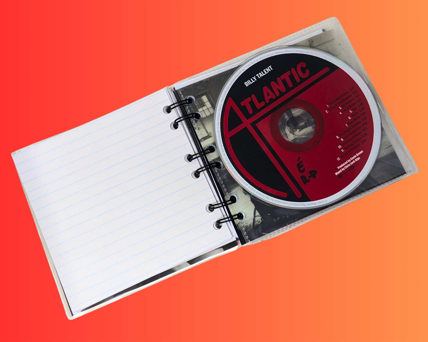 Billy Talent CD Notebook