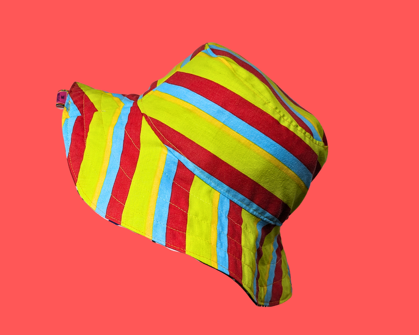 Handmade and Upcycled NHL Hockey Bedsheet Reversible Bucket Hat