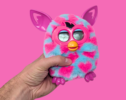 Y2K Pink and Blue Furby Toy, Functional