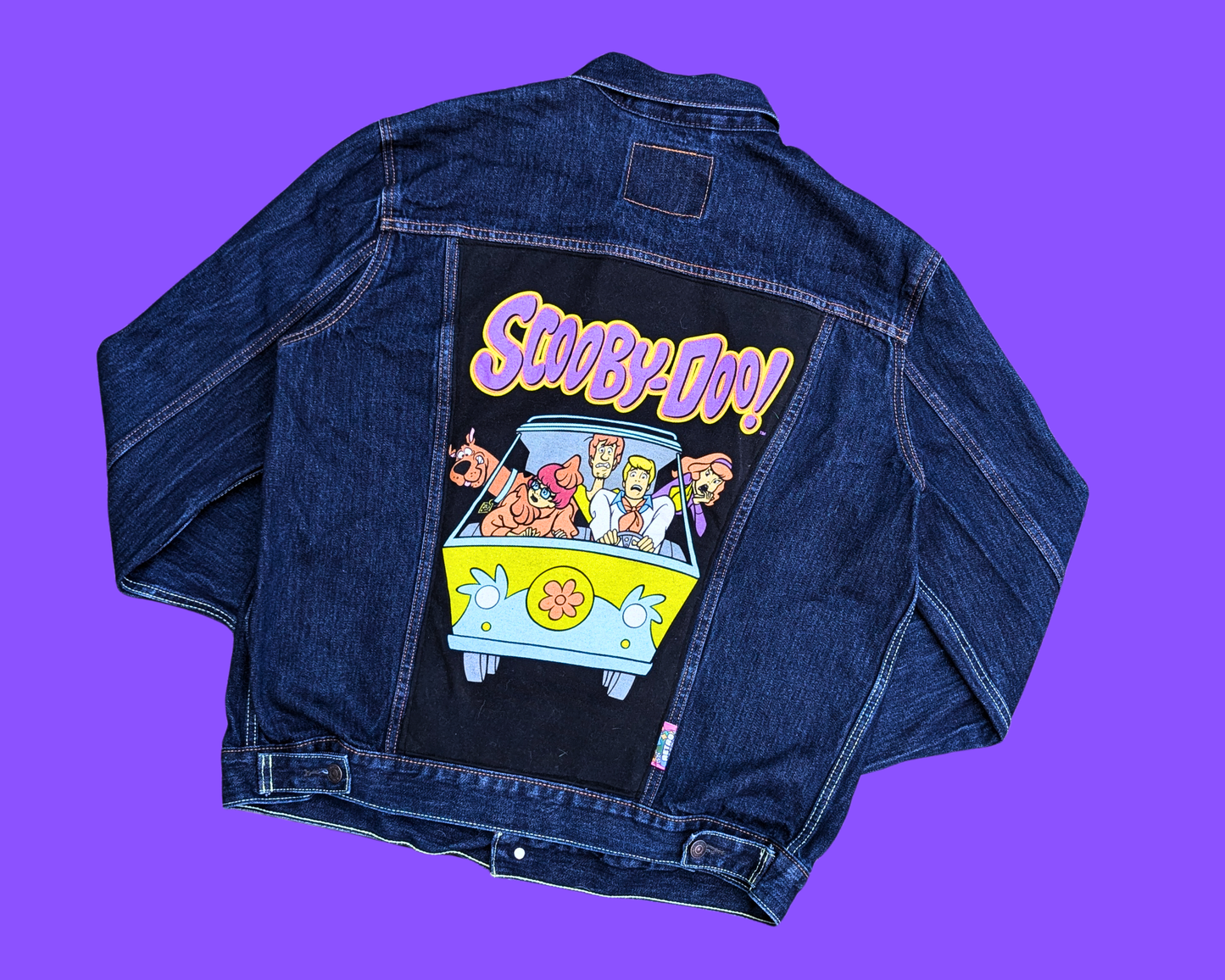 Handmade, Upcycled Scooby-Doo Levi's Denim Jacket Size XXL