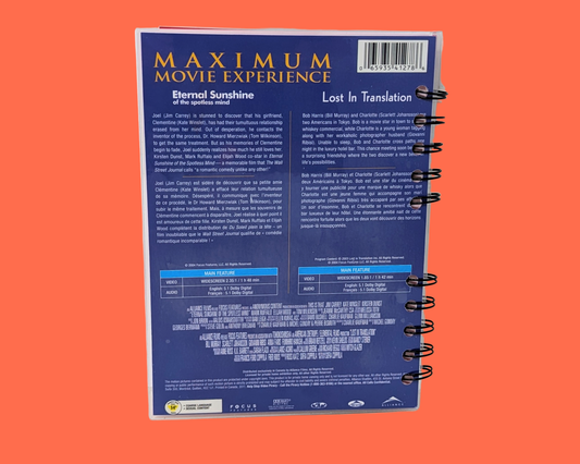Carnet de notes du film DVD Eternal Sunshine of the Spotless Mind et Lost in Translation