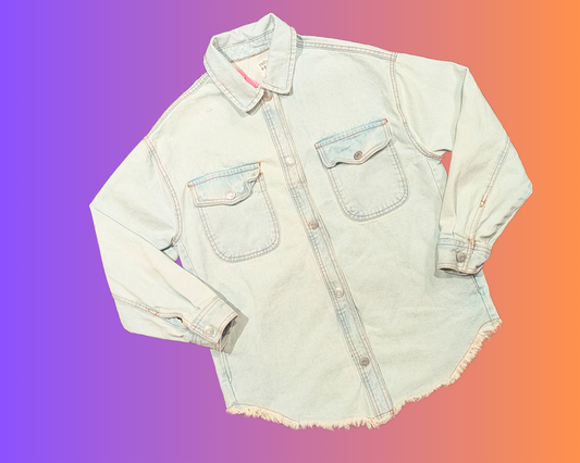 Veste en jean Betty Boop faite à la main et recyclée, taille S