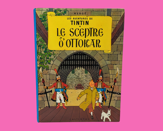 Tintin et Le Sceptre d'Ottokar vintage des années 1980