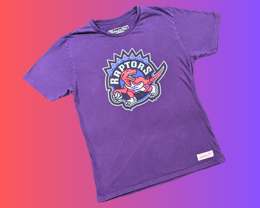 T-shirt violet Y2K des Raptors de Toronto, taille L, pour femme