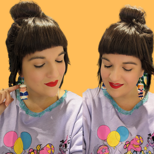 Boucles d'oreilles Tub Town Toys faites à la main et recyclées