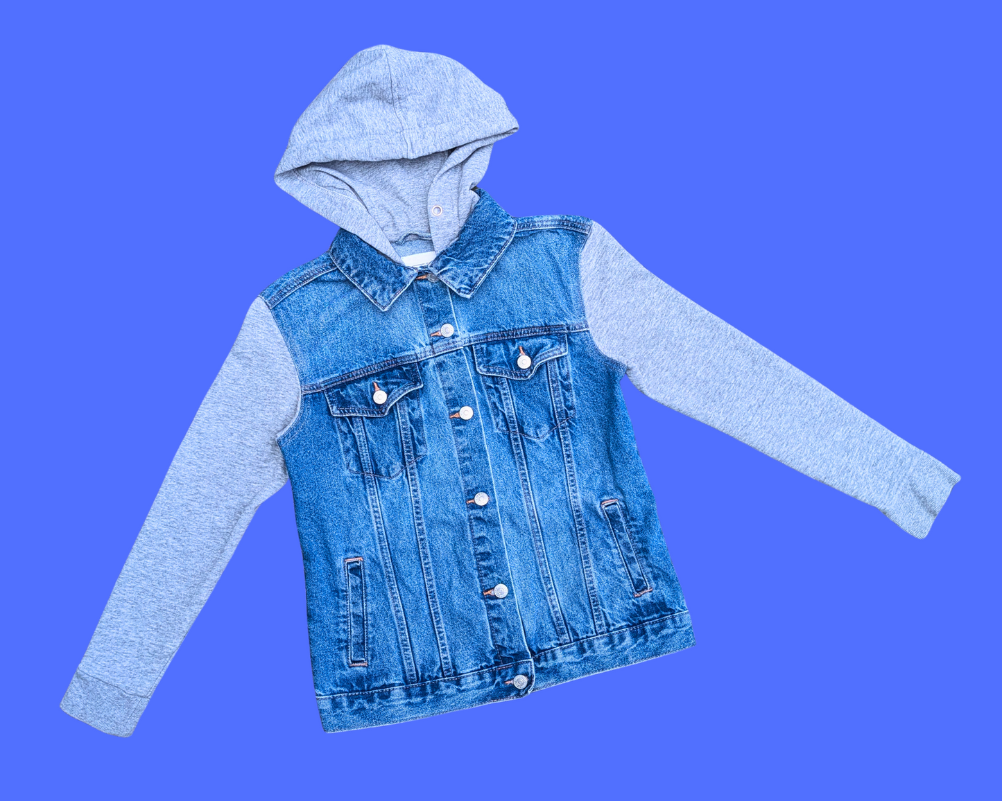 Handmade, Upcycled My Neighbor Totoro Hoodie Denim Jacket Size XS
