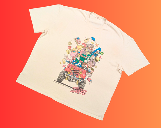 T-shirt vintage années 1990 « Chill Since '93 » (illustration recto verso) taille L