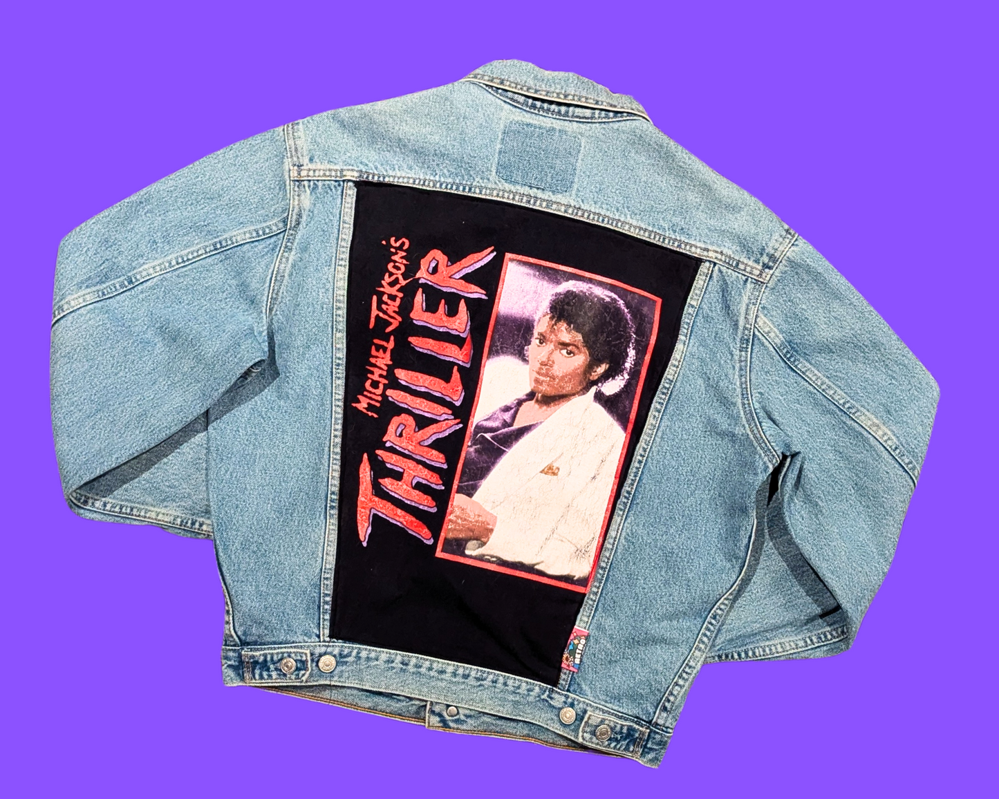 Handmade, Upcycled Michael Jackson's Thriller Levis Denim Jacket Size S
