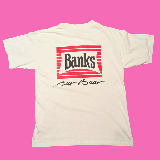 Vintage 1990's Club Barbados ''Our Kadooment, Our Beer'' Banks T-Shirt Size L