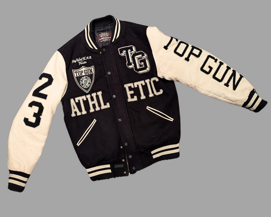Veste de sport universitaire Y2K Top Gun New York, taille M