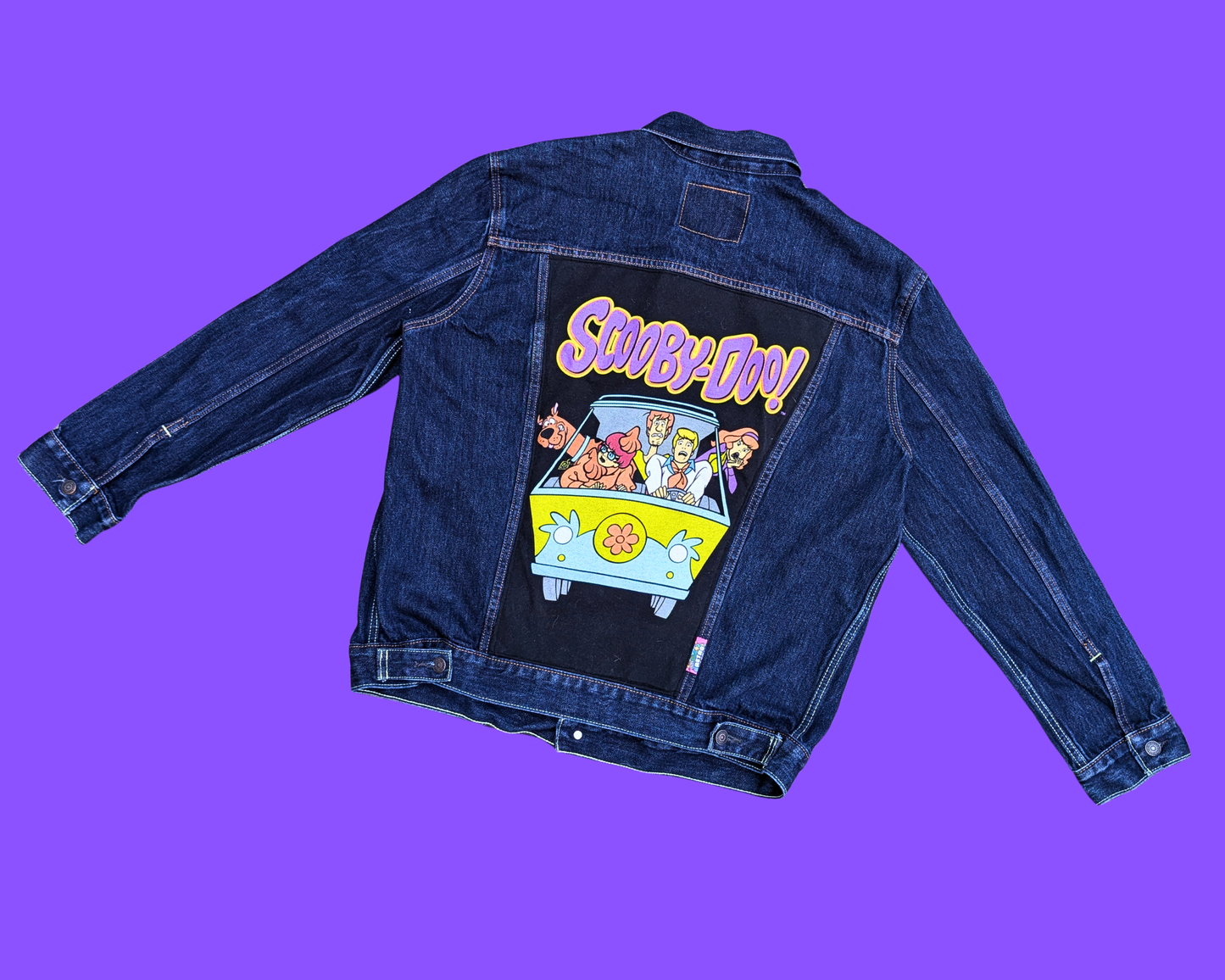 Handmade, Upcycled Scooby-Doo Levi's Denim Jacket Size XXL