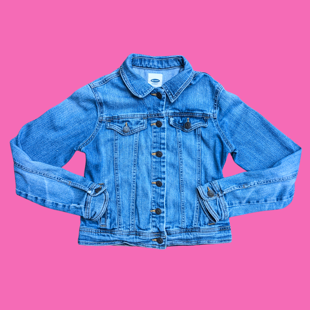Scooby-Doo Upcycled T-Shirt Denim Jacket Size XL (smaller fit)
