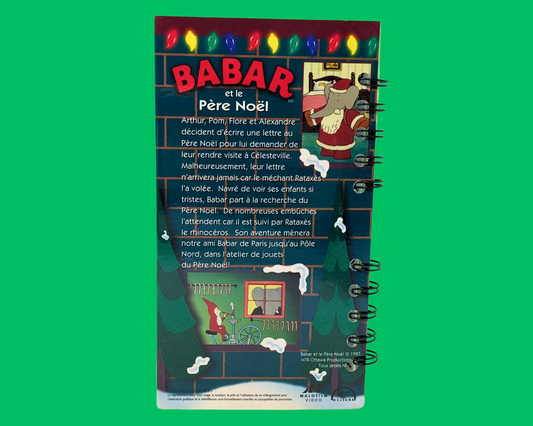 Babar et le Père Noël VHS Movie Notebook