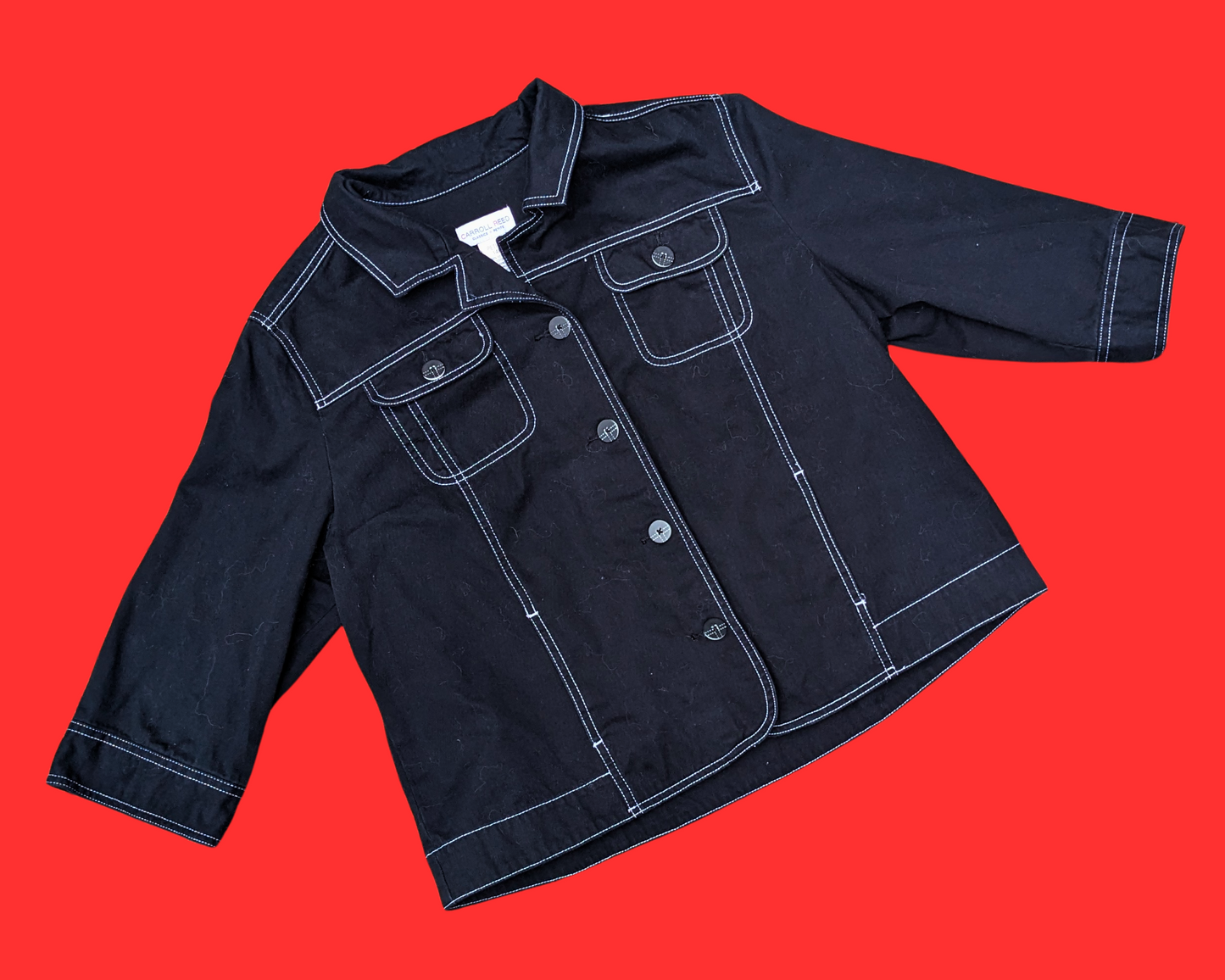Handmade, Upcycled Jurassic Park Denim Jacket Size XL