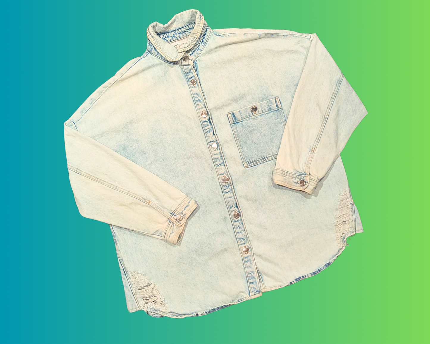 Handmade, Upcycled Pink Floyd 1966 Denim Jacket Size XL